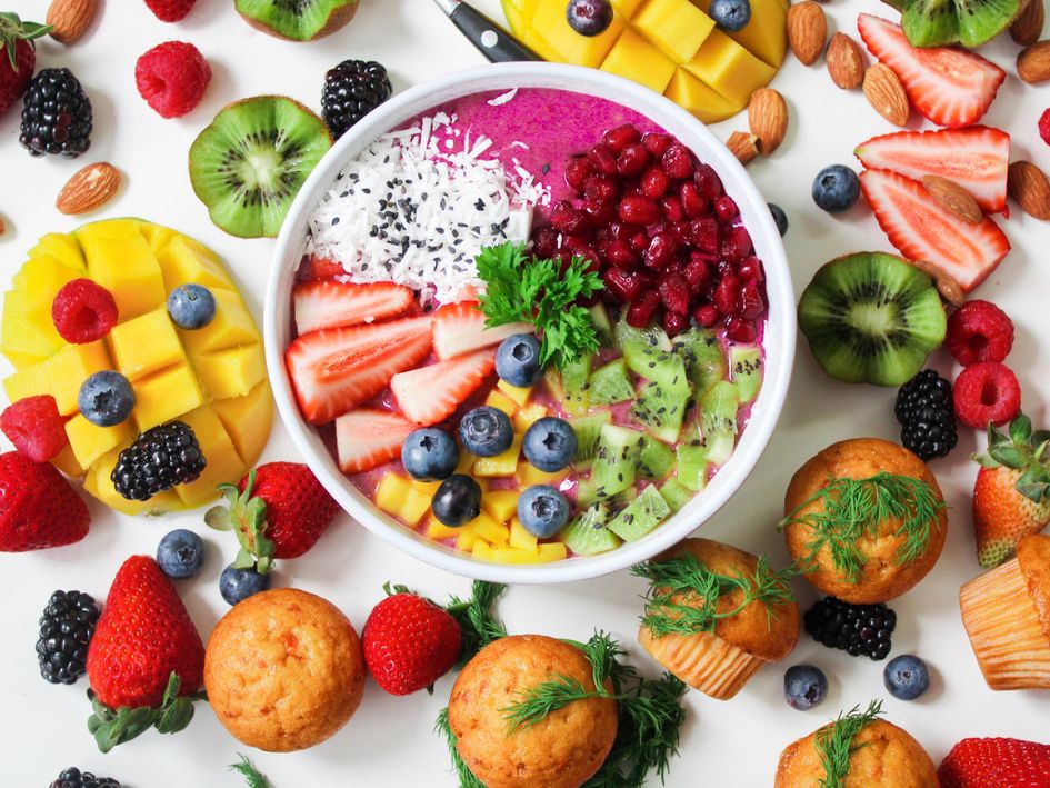 Berries are among the most powerful anti-inflammatory foods Bowl of fresh berries including blueberries and cherries rich in anti-inflammatory anthocyanins