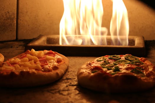 Two Pizza in Stove