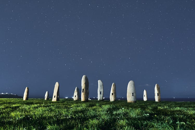 The Menhires Pola Paz Peace Monument In Coruna Spain