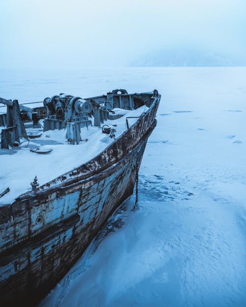 Δωρεάν στοκ φωτογραφιών με κατακόρυφη λήψη, ναυάγιο, παγετός