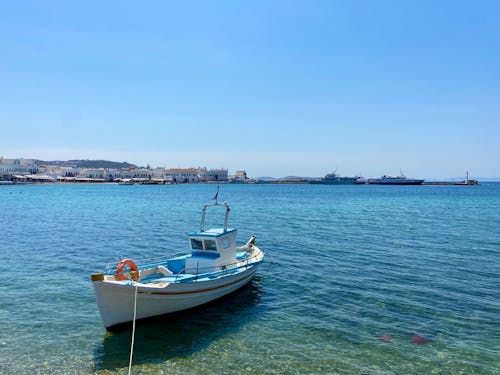 Free stock photo of cyclades, fishing boats, greece