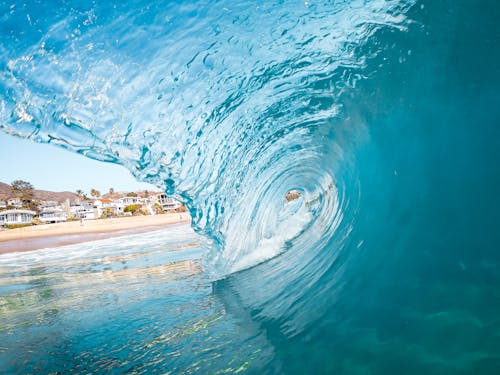 Close-Up Shot of a Wave 