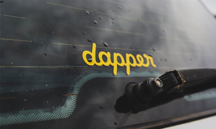 Dapper Vehicle Sticker On Vehicle Rear Window