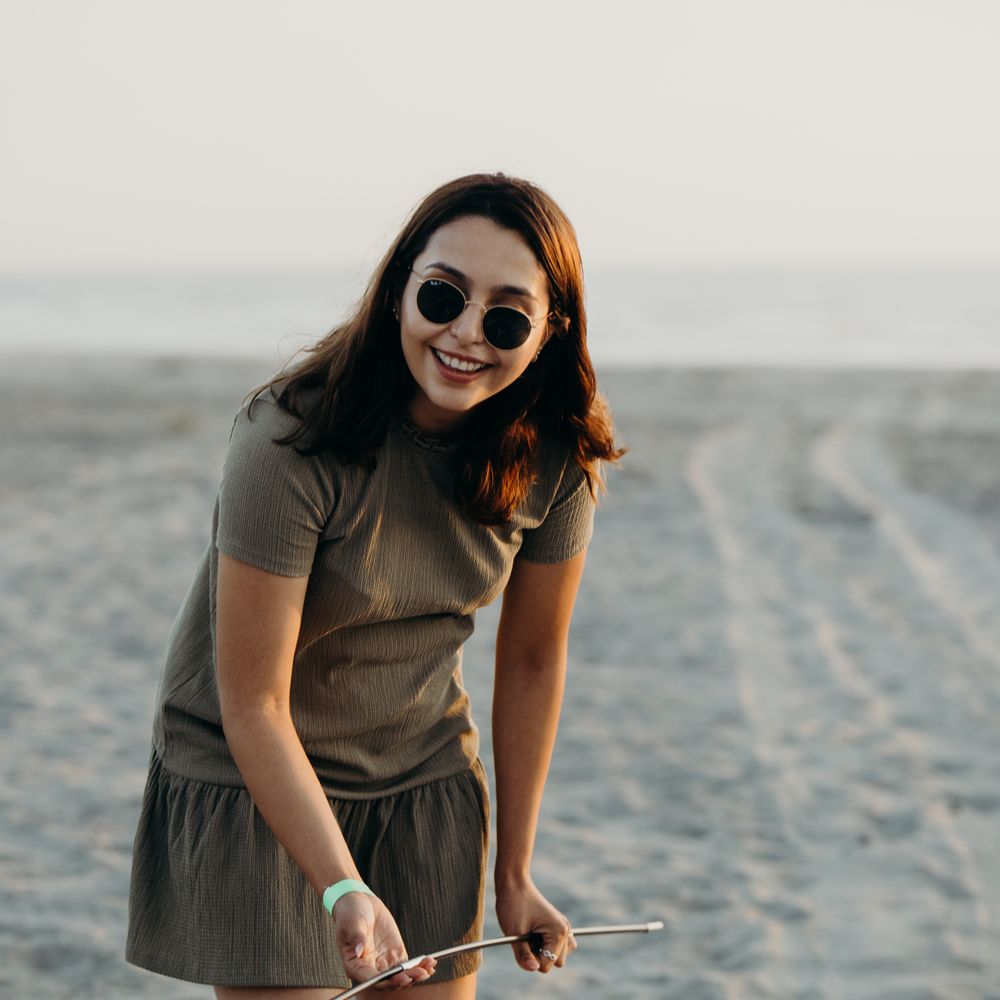 Hawaii memory of a smiling girl on the beach