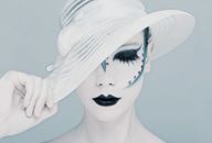 Woman With White Sun Hat