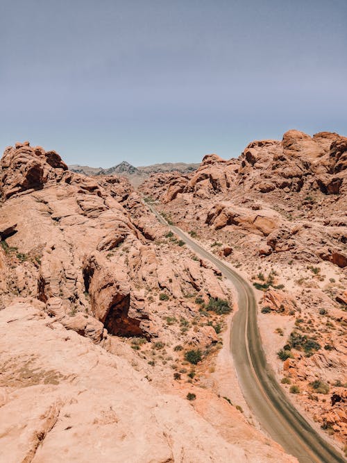 A Road between the Rock Formations