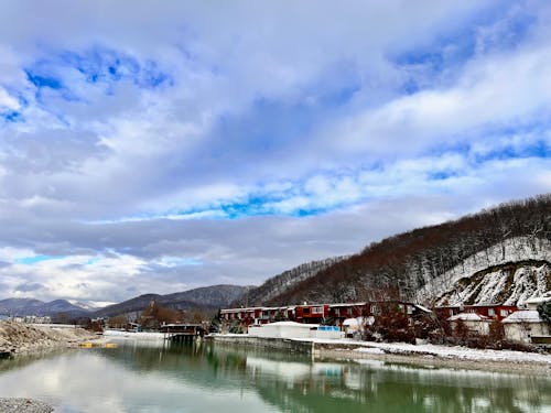 강, 겨울의 무료 스톡 사진