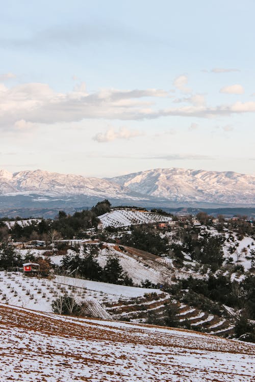 View on Mountains in Winter