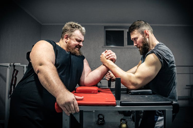 Brawny Men Armwrestling