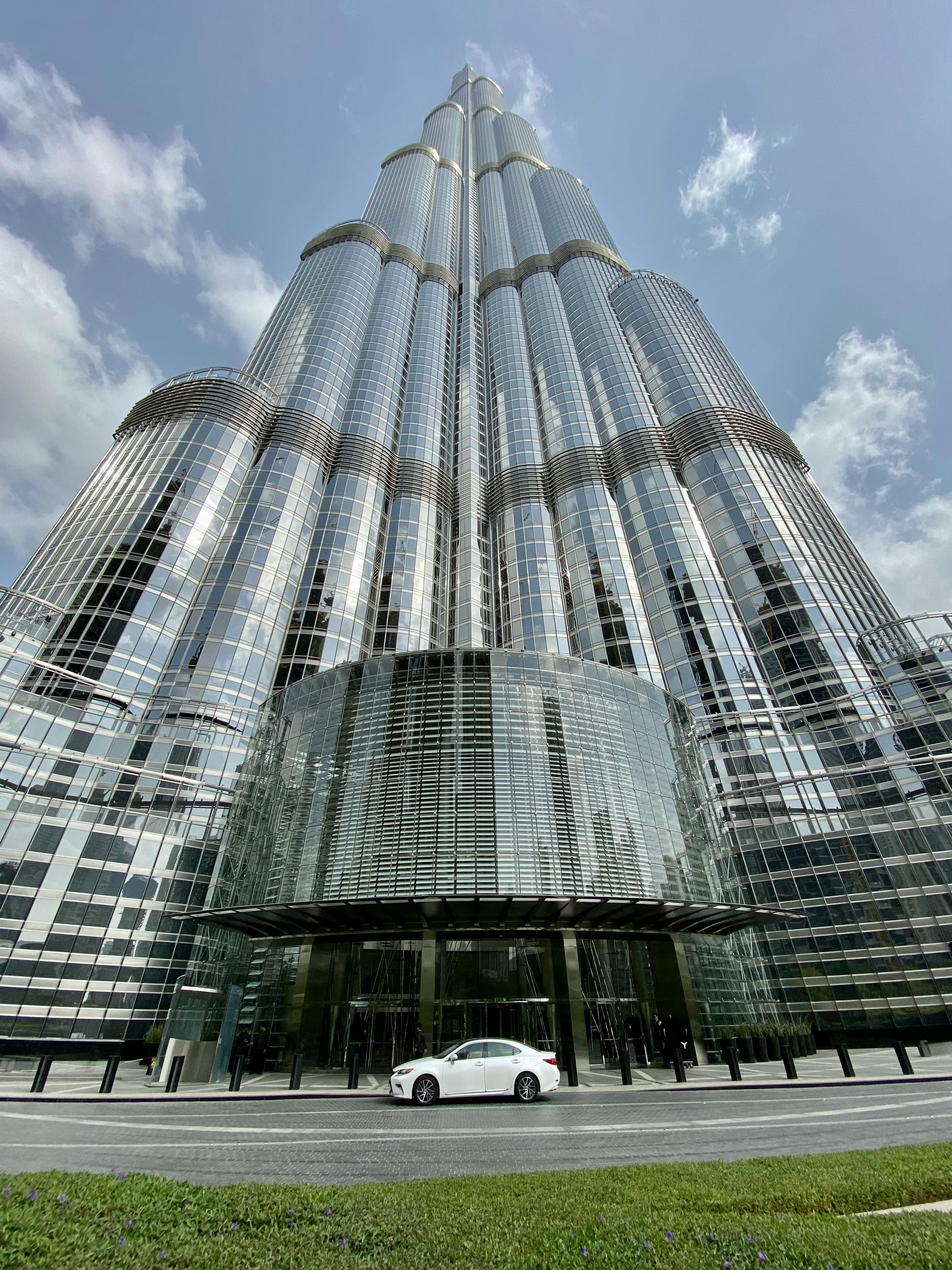 low angle shot of the burj khalifa