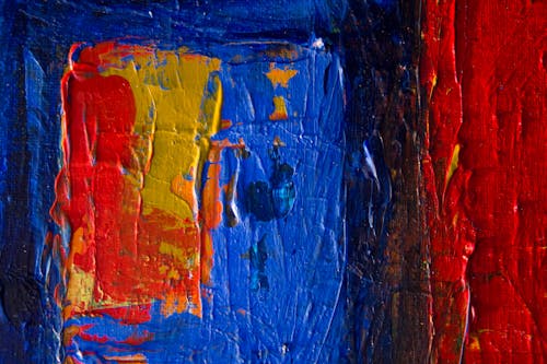 Red And Blue Abstract Painting