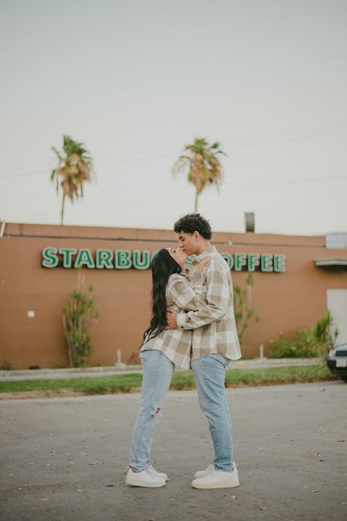 A Couple Kissing on the Street