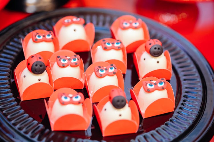 Close Up Of Candies With Eyes