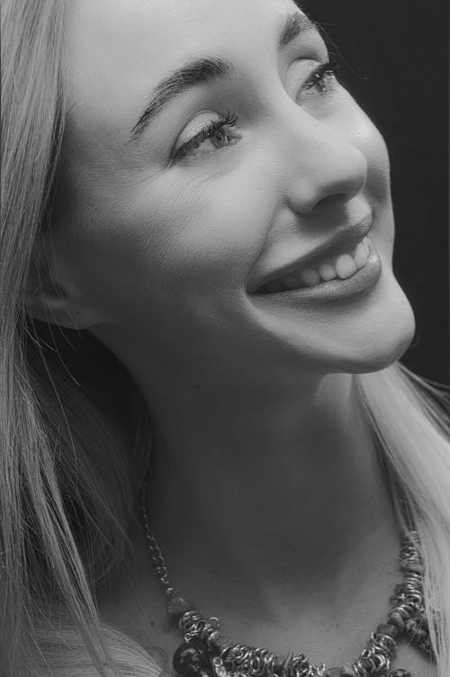 Close-Up Shot of a Woman's Face 