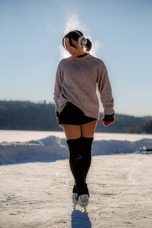 冬季, 垂直拍摄, 女人 的 免费素材图片