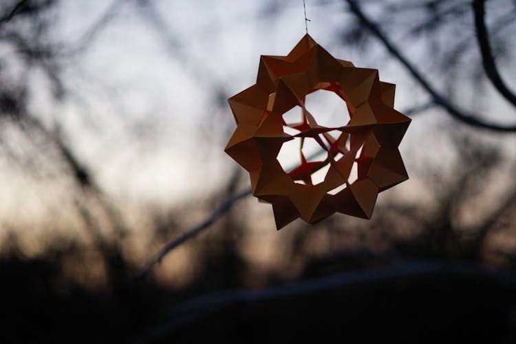 Paper Decoration On Tree