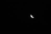 Full Moon in Dark Night Sky