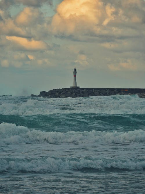 Cloudy Sky over a Lighthouse