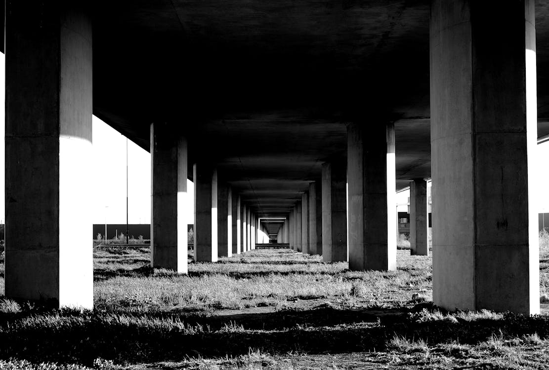 Gratuit Imagine de stoc gratuită din alb-negru, beton, coloane Fotografie de stoc