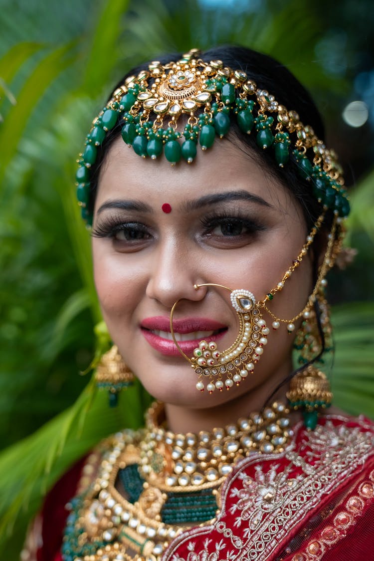 Woman In Traditional Indian Jewelry 