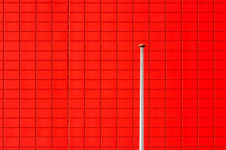 Red Wall And Pole