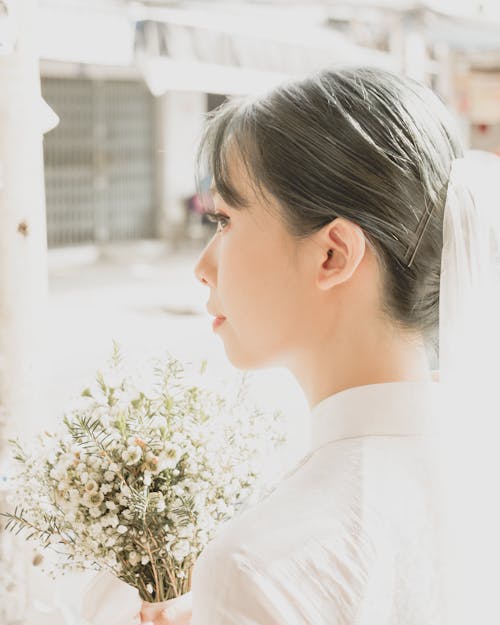 A Bride Holding Her Bouquet