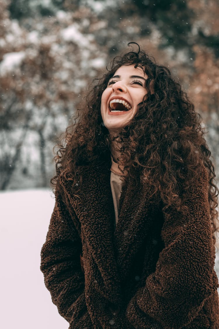 Portrait Of Woman Laughing 