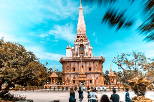 Free stock photo of architectural building, bluesky, blurred motion