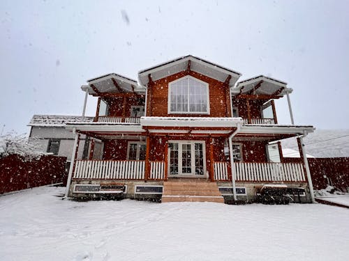 Free stock photo of beautiful home, russian house, snow