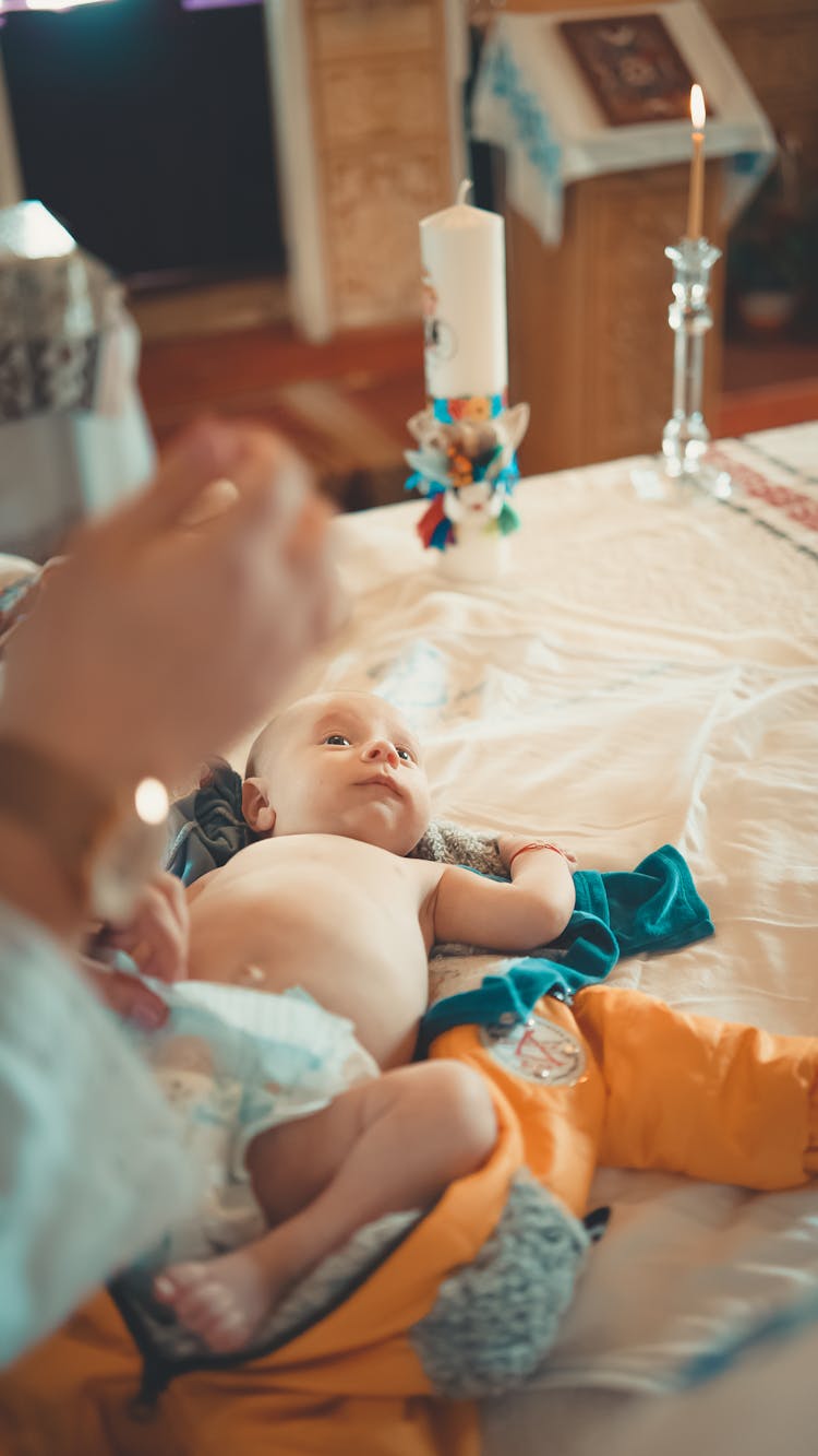 Baby At Christening In Church