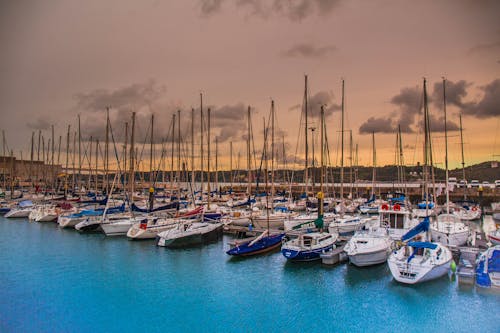 Sailboats on Sea Dock