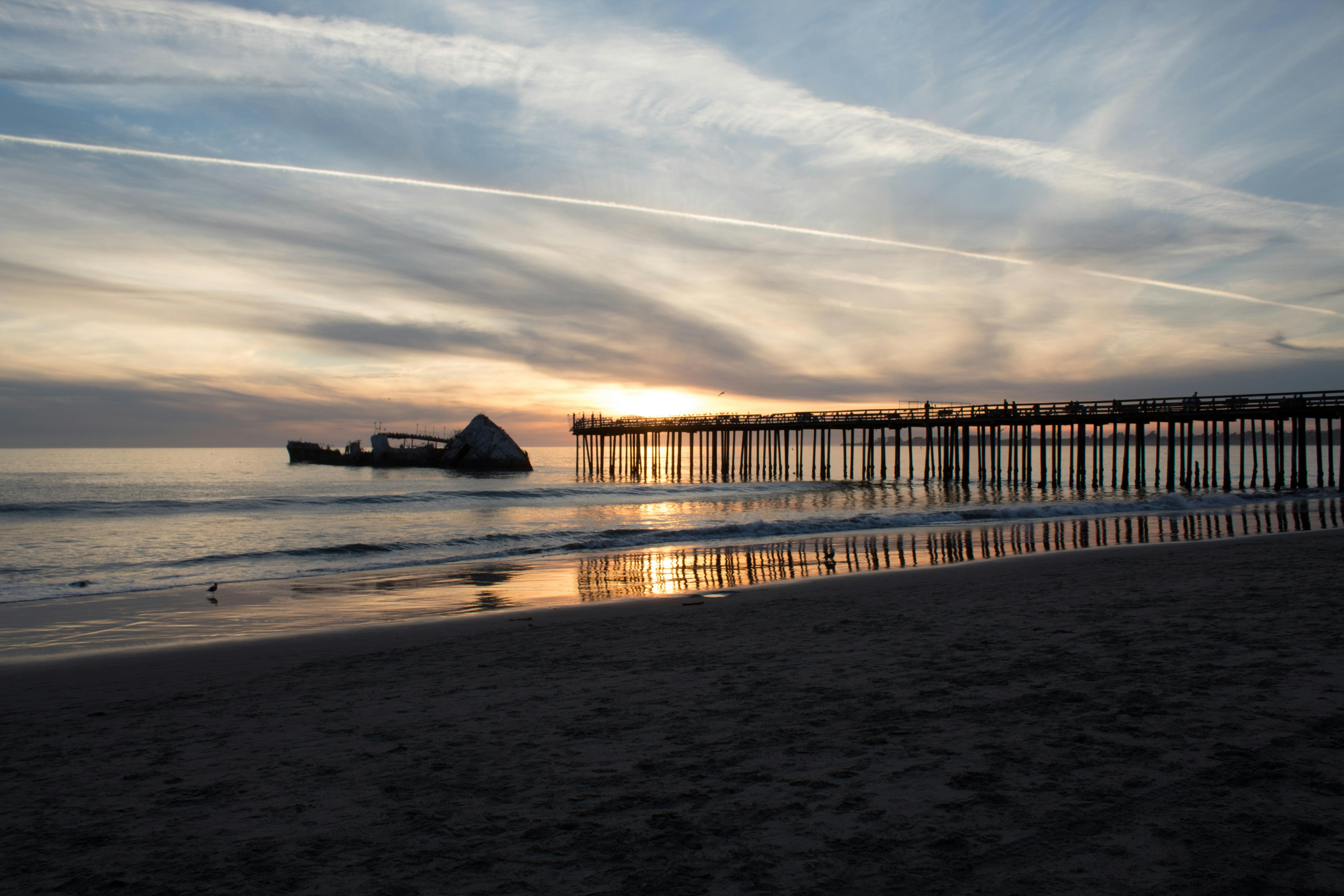 Free stock photo of pier, Santa Cruz, ship