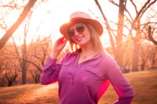 Free stock photo of hat, smile, sun