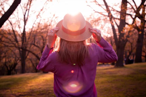 Free stock photo of hat, sun, sunset