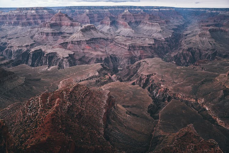 Aerial View Of Canyons