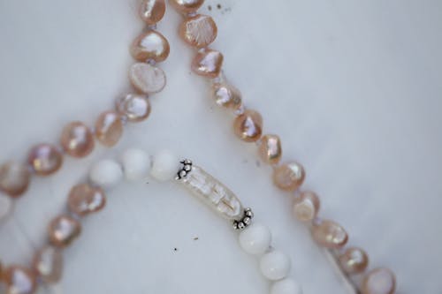 Close-Up Shot of a Beaded Necklace