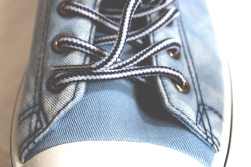 Free stock photo of blue jeans, canvas, canvas shoes
