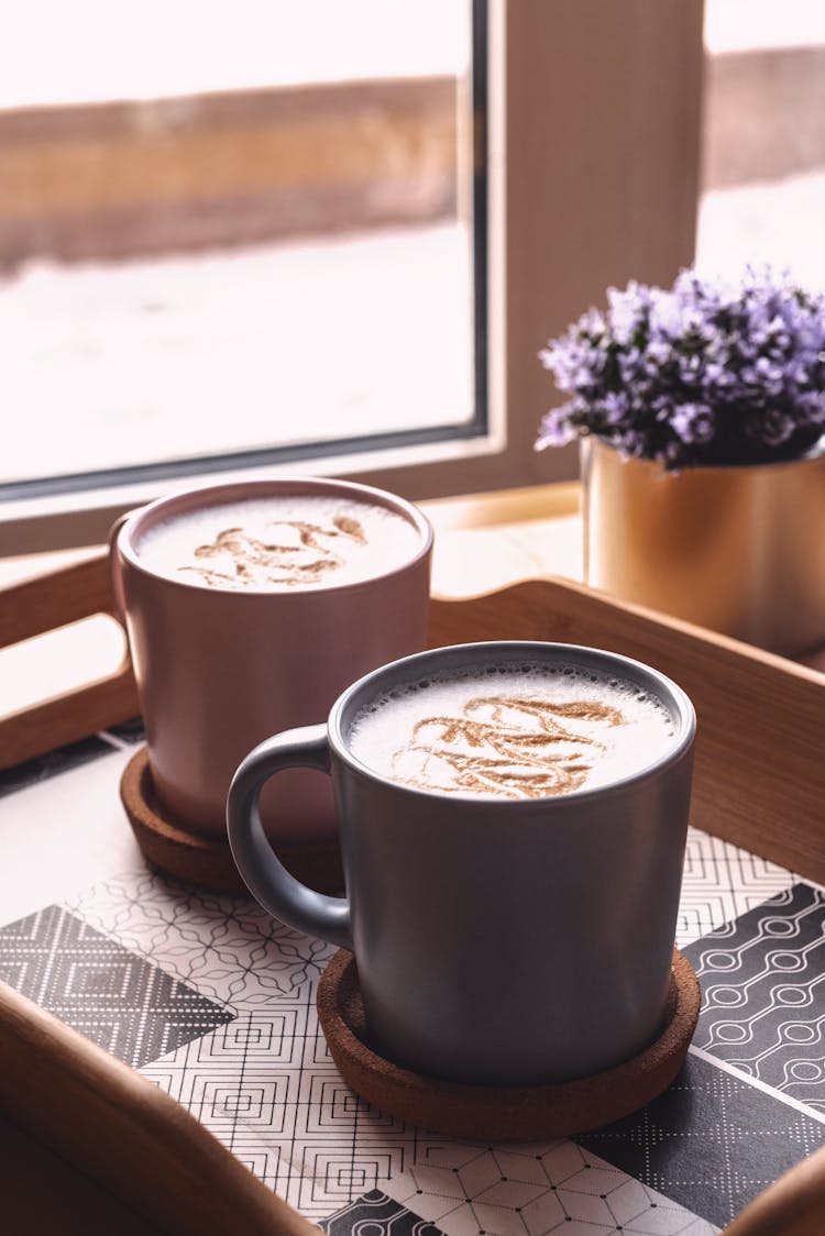 Ceramic Mugs With Coffee