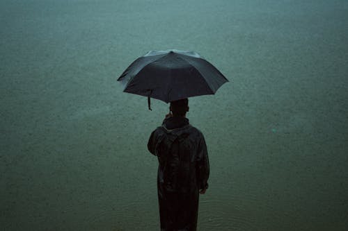 Безкоштовне стокове фото на тему «вид ззаду, дощ, людина»