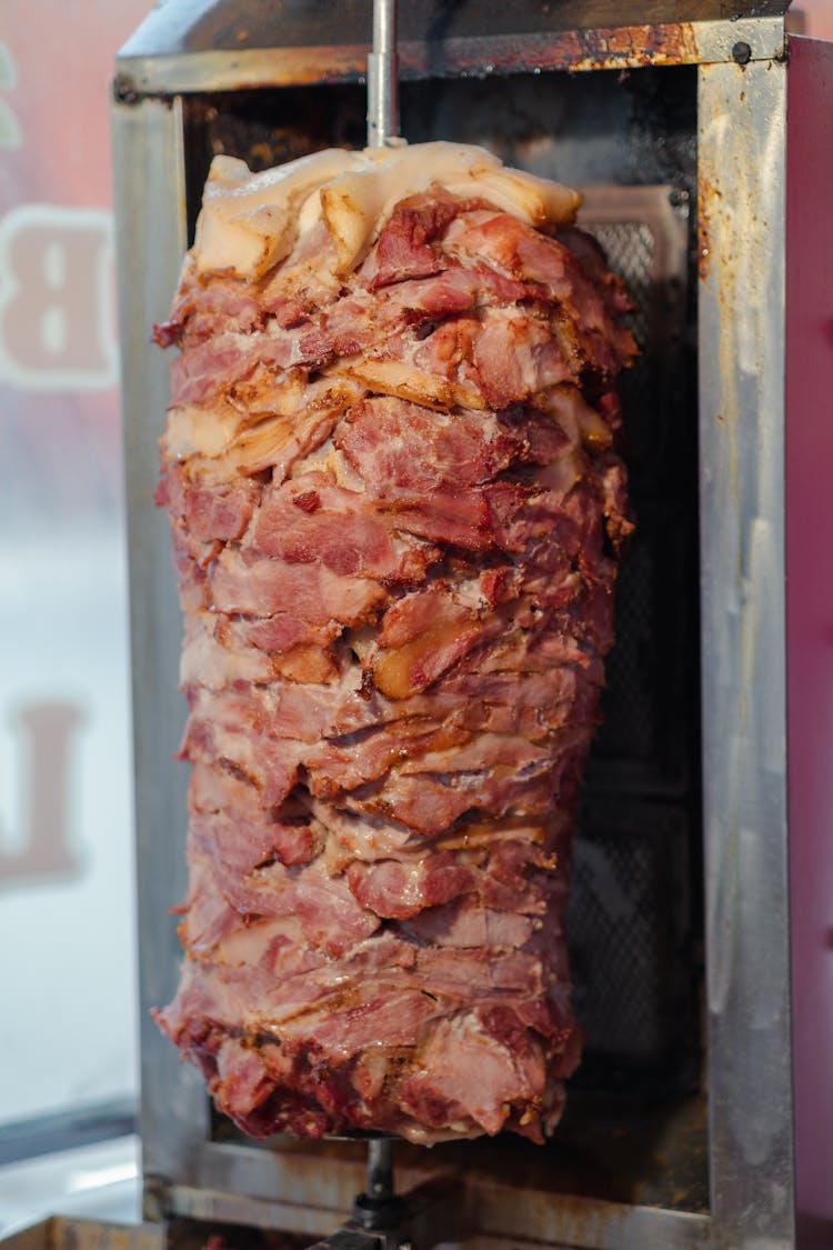 Cooked Meat In Close Up Shot