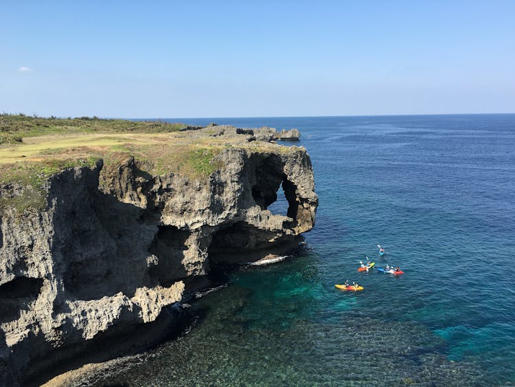 The Cliff In Cape Manzamo In Okinawa, Japan