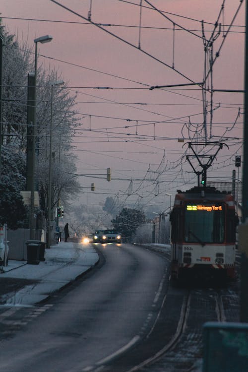 交通系統, 冬季, 垂直拍攝 的 免費圖庫相片