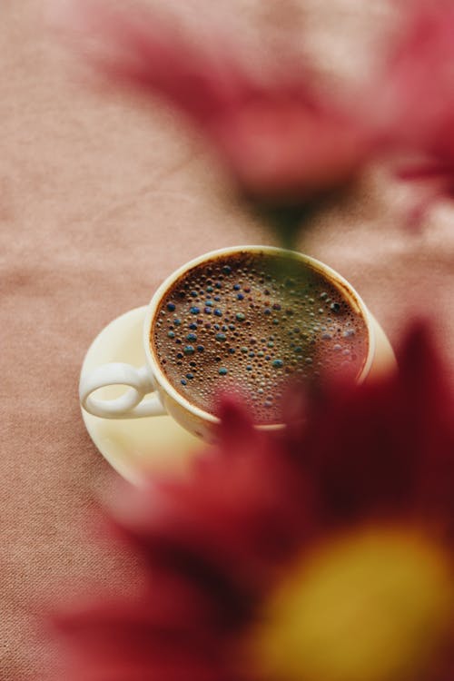 Coffee on White Ceramic Cup