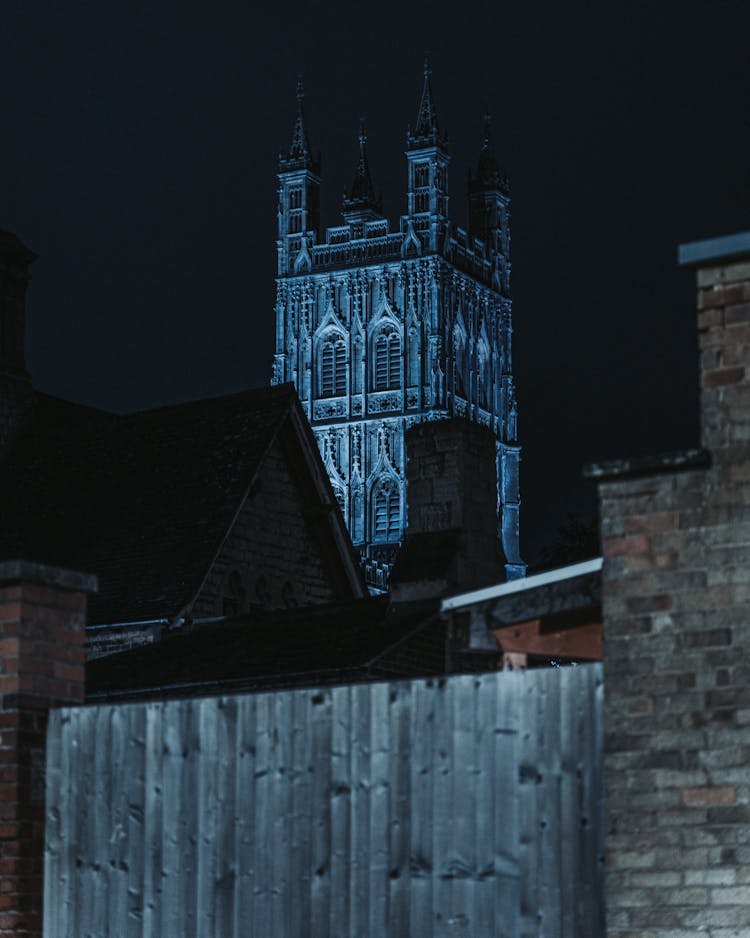 A Gothic Cathedral At Night