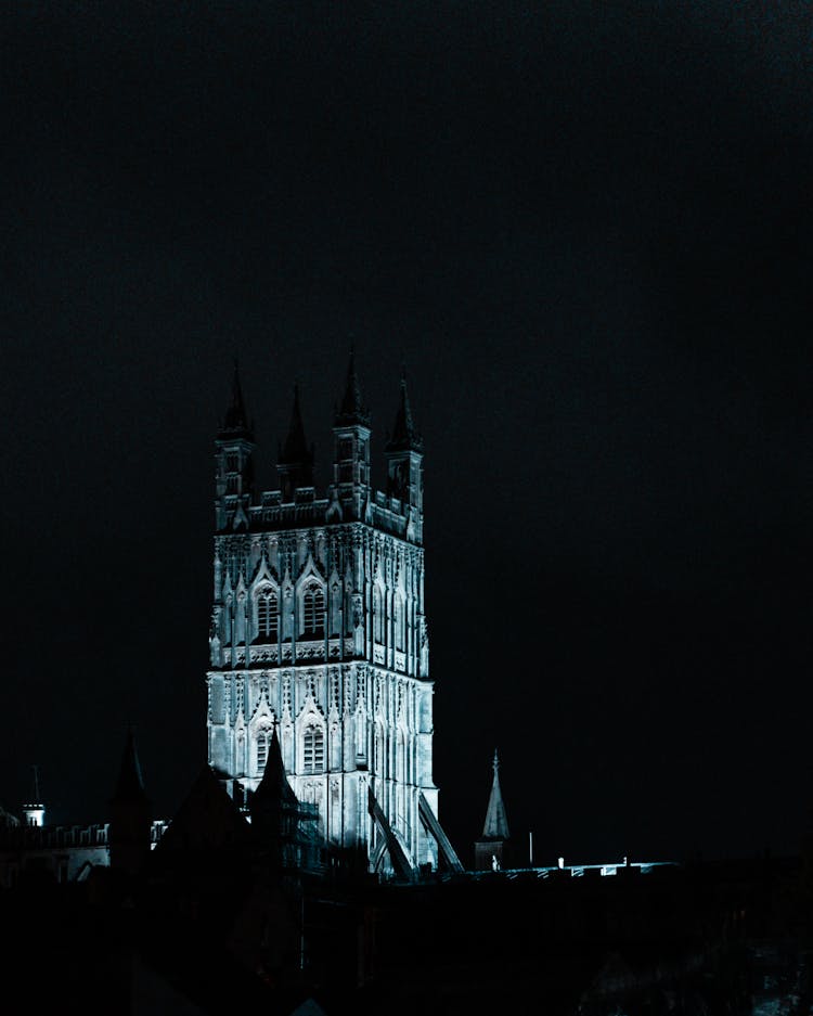 A Gothic Cathedral At Night