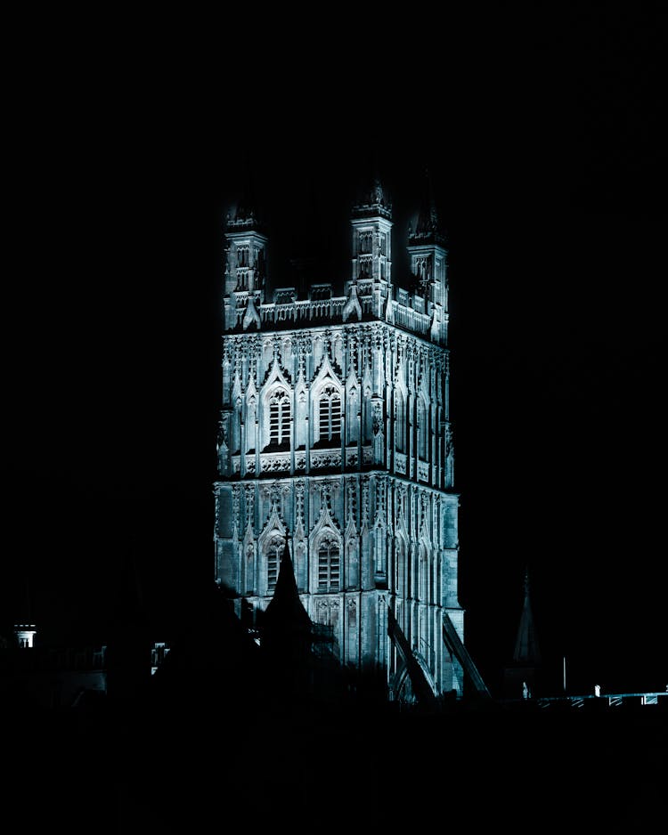 A Gothic Cathedral At Night