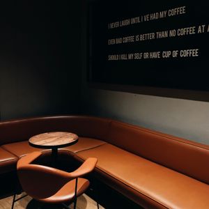 The banquette seating at the roastery bar — photo by Nur Nisem Kuz on Pexels