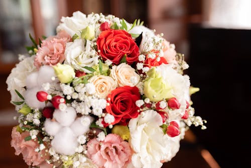 Close-Up Shot of Bouquet of Flowers