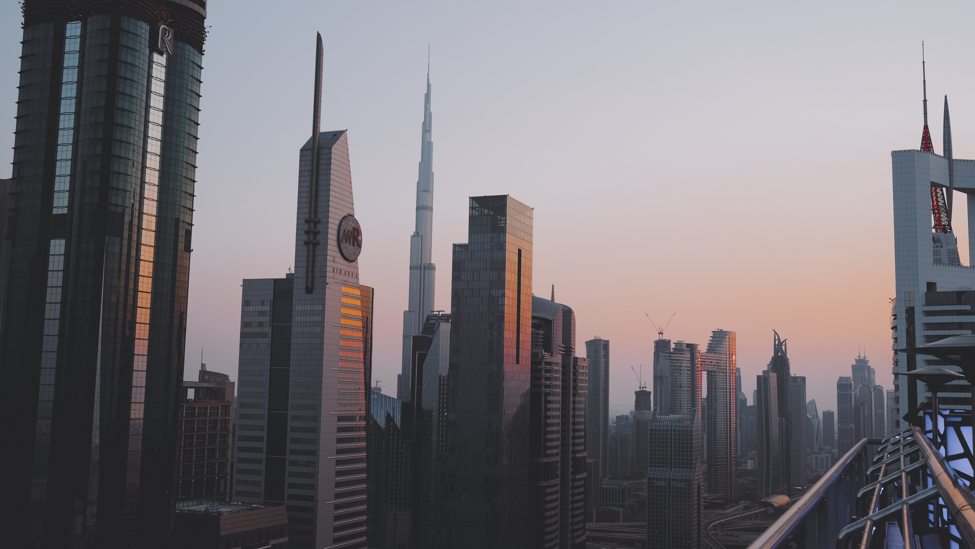 City Skyline During Sunset