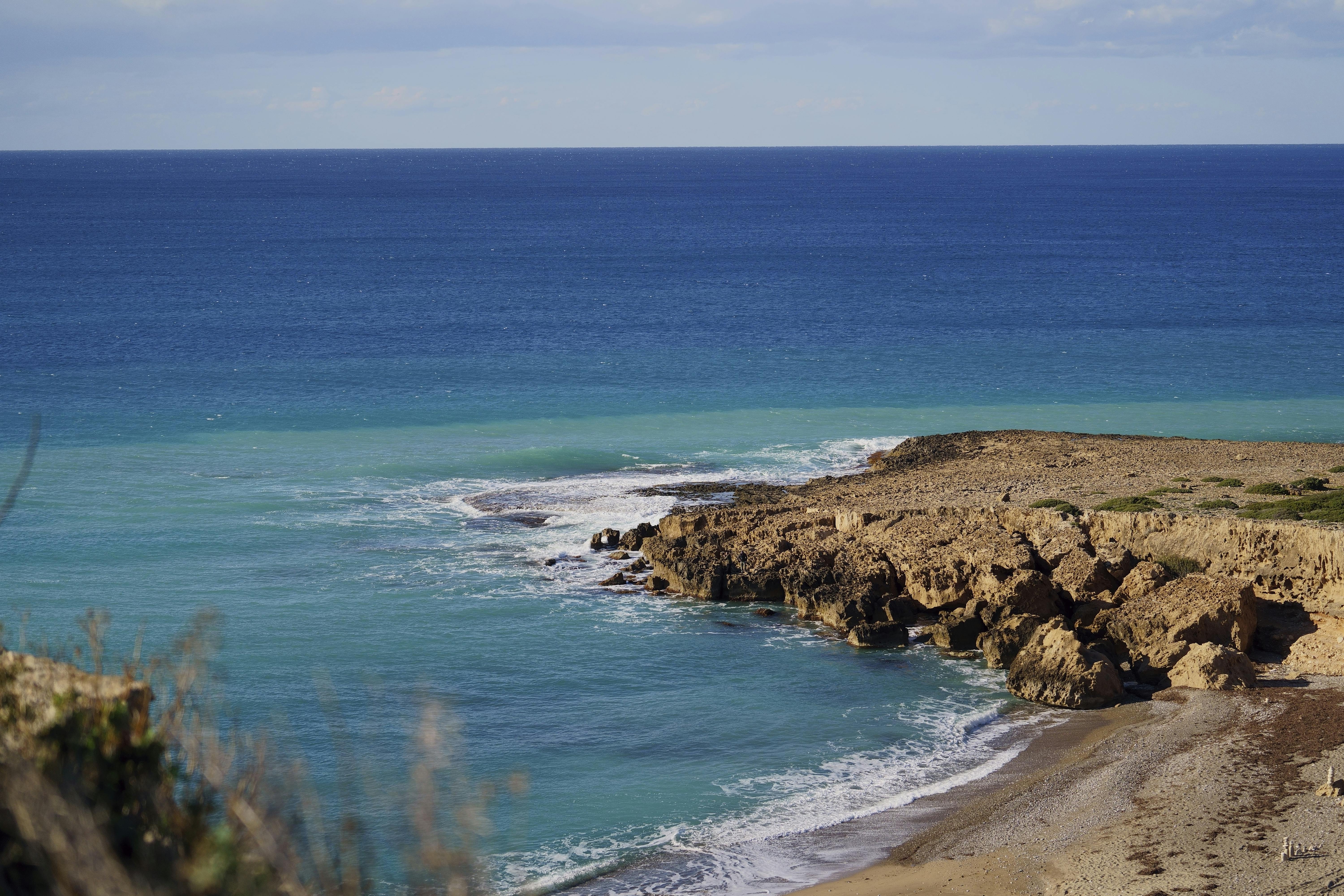 Explore the serene beauty of Peyia's coast in Cyprus with this stunning seascape.